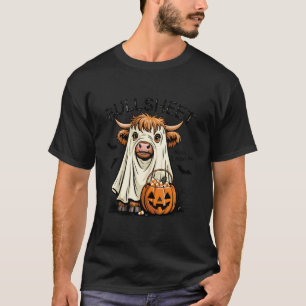 Trick or Treat Bull Sheet Pun Cow Halloween Ghost T-Shirt