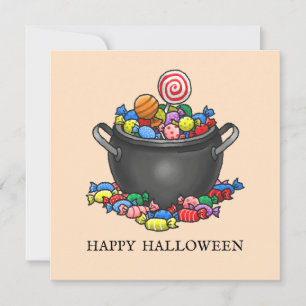 Trick or Treat Candy Cauldron Card