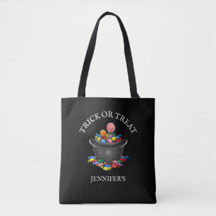 Trick or Treat Candy Cauldron Tote Bag
