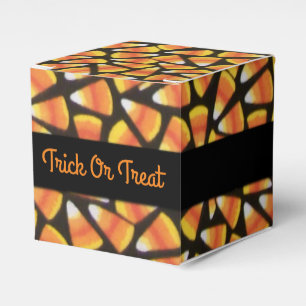 Trick Or Treat Candy Corn Cube Favour Box
