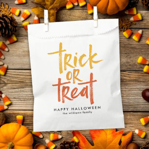 Trick or Treat Candy Corn Halloween Favour Bags
