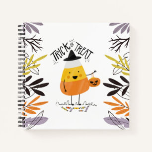 Trick or Treat Candy Corn Halloween   Notebook