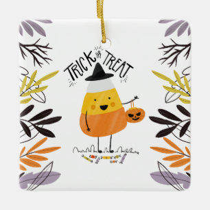 Trick or Treat Candy Corn Halloween   Ornament