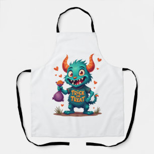 Trick or Treat Candy Monster � Halloween T-Shirt D Apron