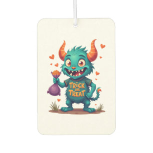 Trick or Treat Candy Monster � Halloween T-Shirt D Car Air Freshener