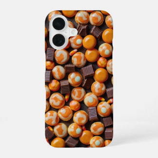 Trick or Treat Candy Pattern iPhone 16 Case