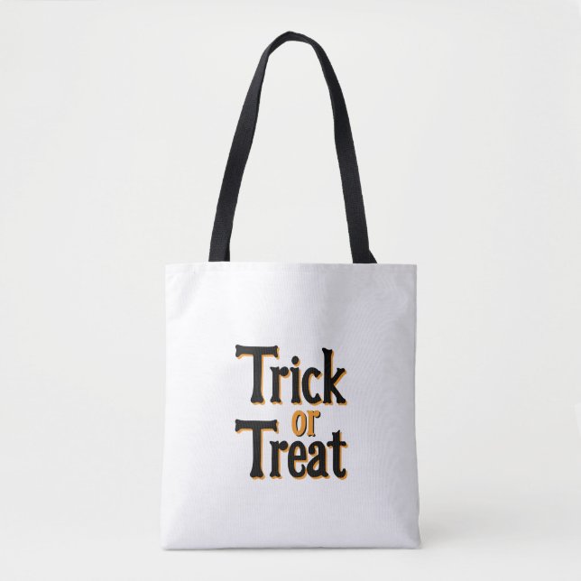 Trick Or Treat Canvas Tote Bag (Front)