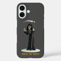 Trick or Treat. Cartoon Grim Reaper