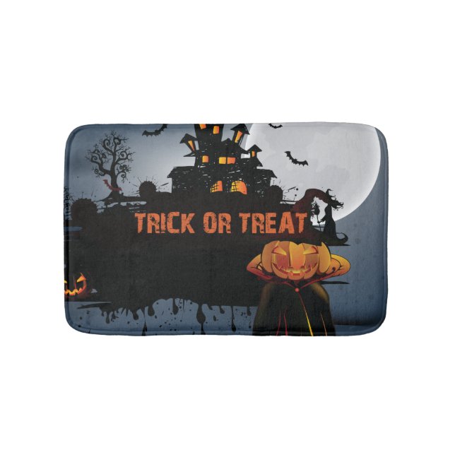 Trick or treat castle  bath mat (Front)