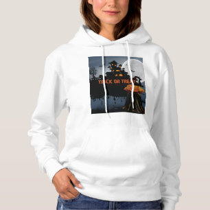 Trick or treat castle hoodie