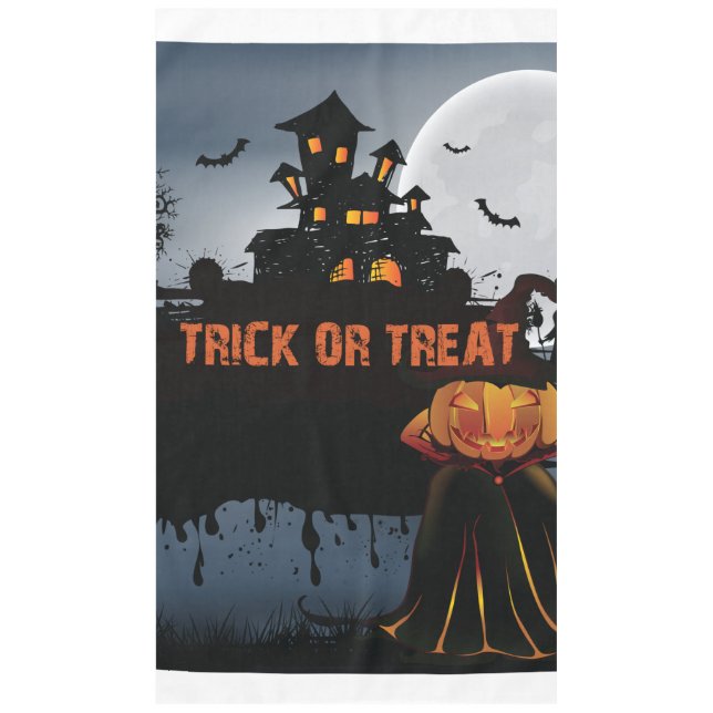 Trick or treat castle tablecloth (Front)