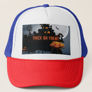 Trick or treat castle   trucker hat