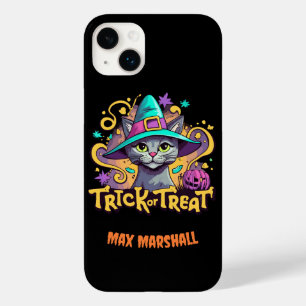 Trick or Treat Cat - Night Owl Pink Black Case-Mate iPhone 14 Plus Case