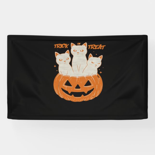 Trick or Treat cats Classic T-Shirt Banner (Horizontal)