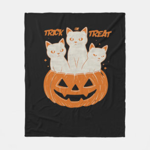 Trick or Treat cats Classic T-Shirt Fleece Blanket