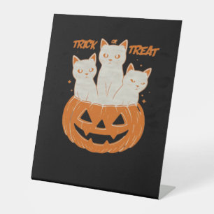 Trick or Treat cats Classic T-Shirt Pedestal Sign