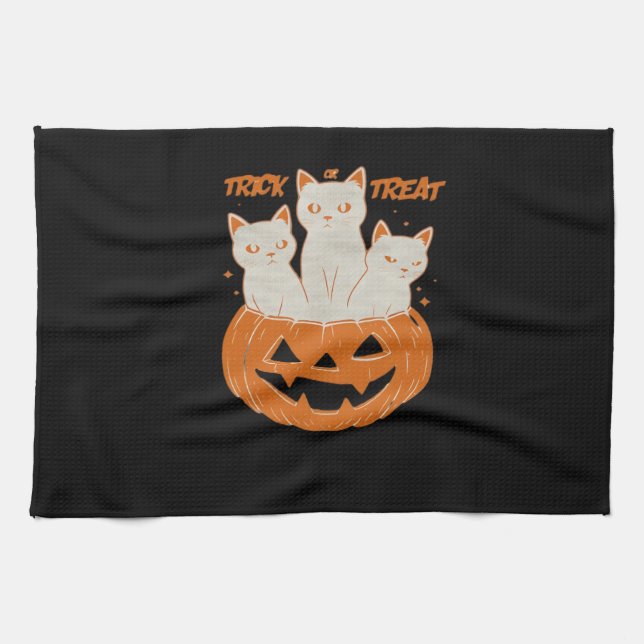 Trick or Treat cats Classic T-Shirt Tea Towel (Horizontal)