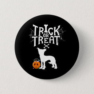 Trick Or Treat Chinese Crested Halloween Dog 6 Cm Round Badge