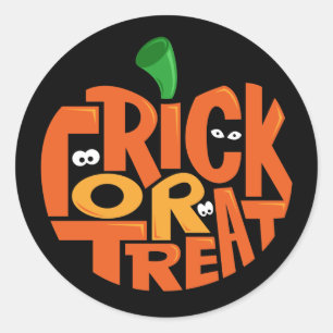 Trick or Treat Classic Round Sticker