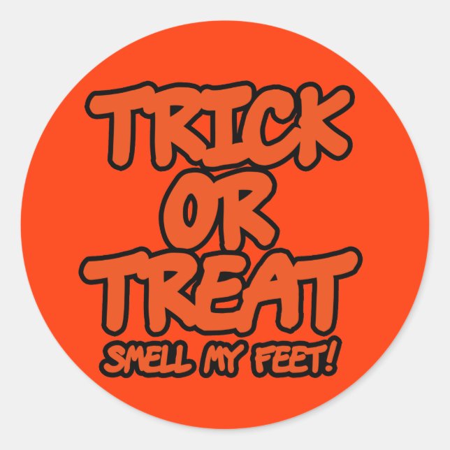 Trick or Treat Classic Round Sticker (Front)