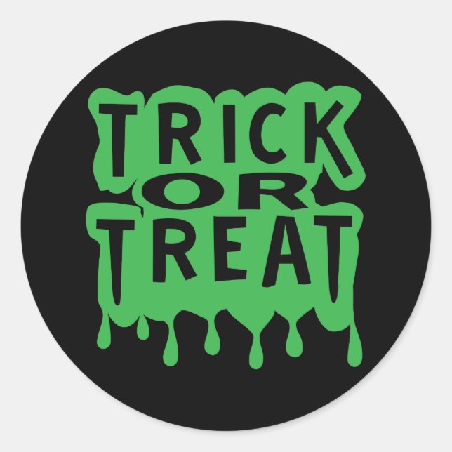 Trick or Treat Classic Round Sticker (Front)