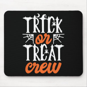 Trick Or Treat Crew Funny Cute Moon Scary Spider Mouse Mat