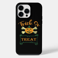 Trick or treat crossbones Halloween pumpkin 