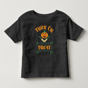 Trick or treat crossbones Halloween pumpkin  Toddler T-Shirt