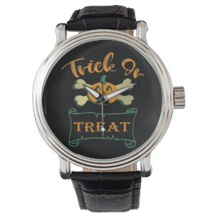 Trick or treat crossbones Halloween pumpkin  Watch