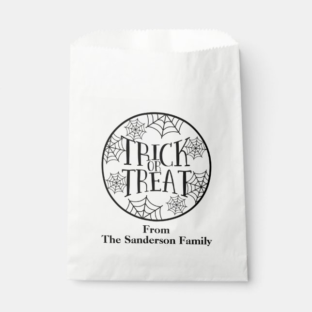 Trick or Treat Custom Halloween Favour Bags (Front)