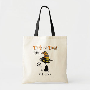 Trick or Treat, Custom Name Tote Bag
