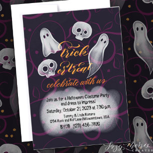 Trick or Treat Customisable Ghost Party Invite