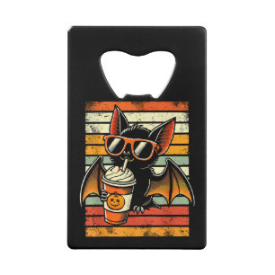 Trick or Treat Cute Bat Hipster Latte Funny Hallow