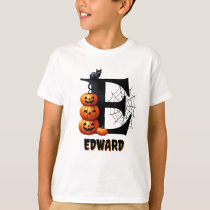 Trick or Treat Cute E Initial Halloween T-Shirt