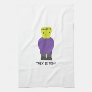 Trick or Treat- Cute Frankenstein Tea Towel