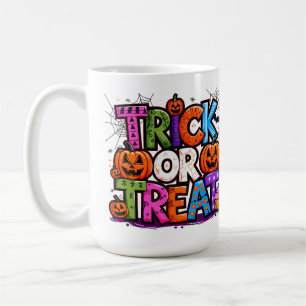 TRICK OR TREAT   Cute Halloween Bash Party Coffee Mug