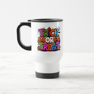 TRICK OR TREAT Cute Halloween Bash Party Travel Mug