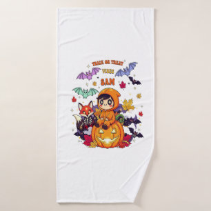Trick or Treat Cute Halloween Bath Towel