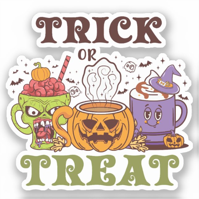 Trick Or Treat – Cute Halloween Coffee Brew (Front)