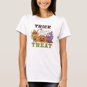 Trick Or Treat – Cute Halloween Coffee Brew T-Shirt