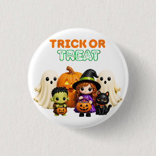 Trick or Treat – Cute Halloween Friends 3 Cm Round Badge