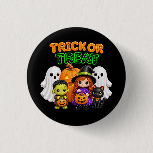 Trick or Treat - Cute Halloween Friends 3 Cm Round Badge