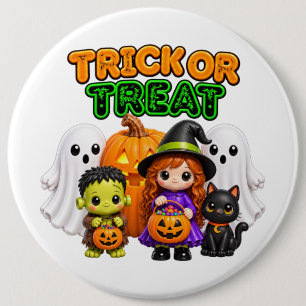 Trick or Treat - Cute Halloween Friends 6 Cm Round Badge