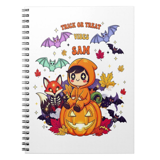 Trick or Treat Cute Halloween Notebook (Front)