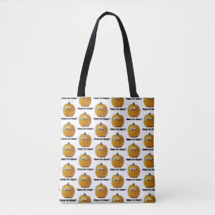 Trick or Treat Cute Halloween Pumpkin Cartoon Tote Bag