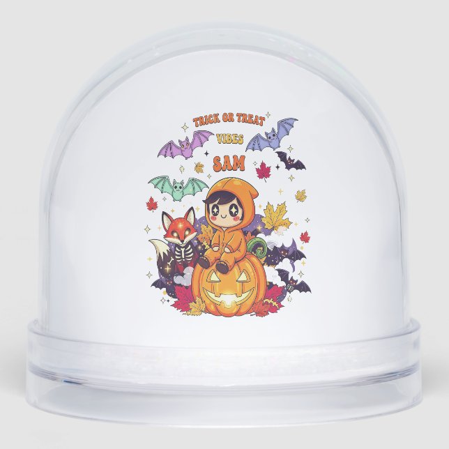 Trick or Treat Cute Halloween Snowglobe (Front)