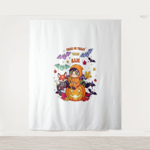 Trick or Treat Cute Halloween Tapestry