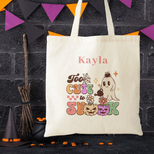 Trick Or Treat Cute & Spooky Girls Kids Tote Bag