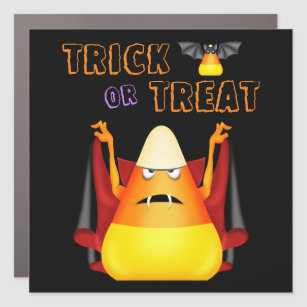 Trick or Treat Cute Vampire Candy Corn Halloween Car Magnet