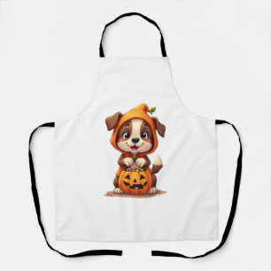 Trick or Treat Dog – Cute Halloween Puppy Shirt Apron